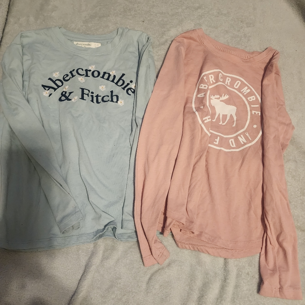 Lot of 2 Girls Abercrombie shirts. Size 7/8